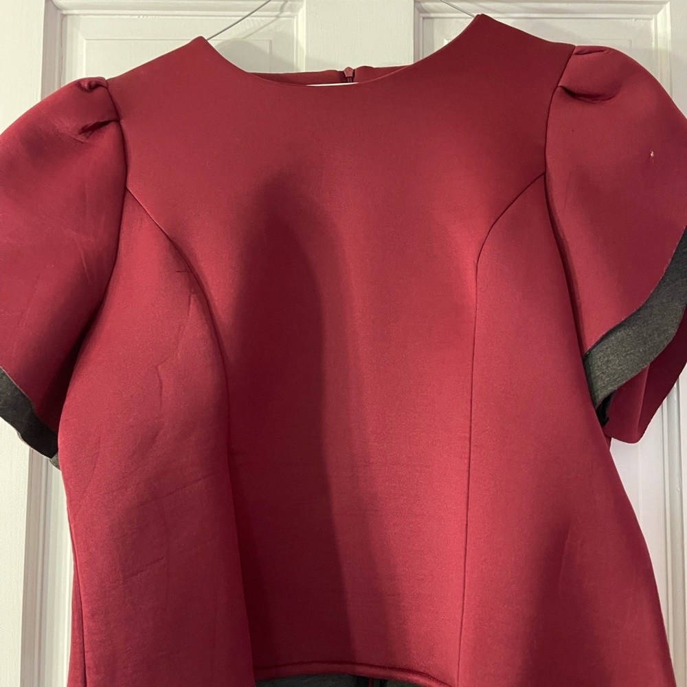 Ft Inc burgundy blouse